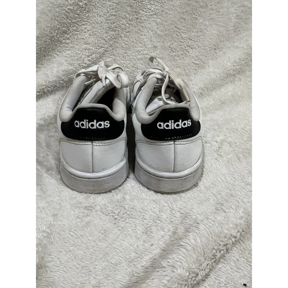 Adidas‎ Grand Court Sneakers White with Black Stripes, Women Size 7 Shoes 28Y001